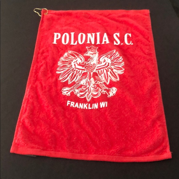 Polonia Soccer Golf Towel, window decal & pin - Picture 5 of 6